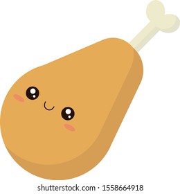 muslos de pollo, ilustración, vector sobre fondo blanco.