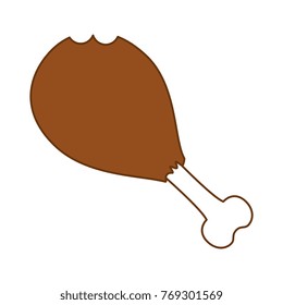 chicken thighs isolated icon