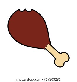 chicken thighs isolated icon