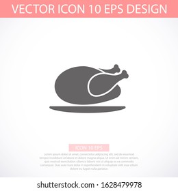 chicken thighs vector icon, vector icon fried chicken vector icon