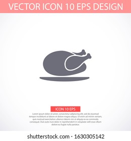 chicken thighs vector icon, vector icon fried chicken vector icon