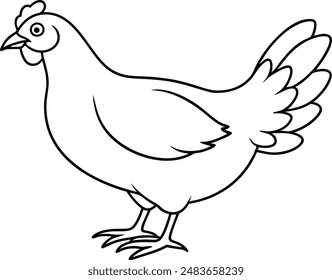 chicken this is a editable eps file vector silhouette illustration 