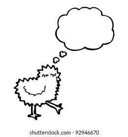 chicken with thought bubble