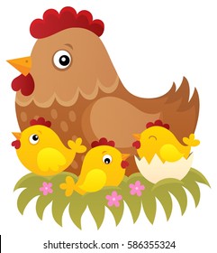 Chicken topic image 1 - eps10 vector illustration.