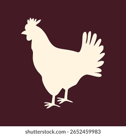 Frango na moda vetor importante importante ilustração design encantador fundo colorido.eps
