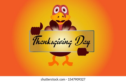 chicken turkey design. cartoon turkey trendy. vector illustration