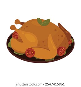 Chicken Turkey Food Vector Illustration - 02