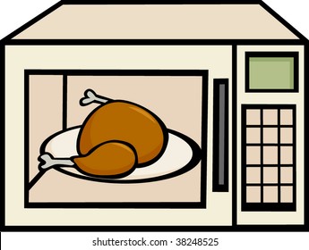 chicken or turkey in a microwave oven