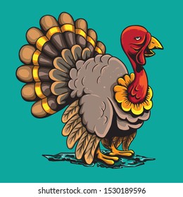 Chicken Turkey Vector Art Concept Design