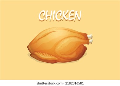 chicken "vector art" "illustration" "brown"