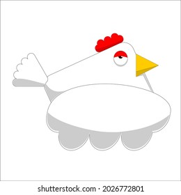 Hühnervektor kann für Maskottchen oder Logo Ranch, Restaurant, Produkt, die Verbindung mit Huhn