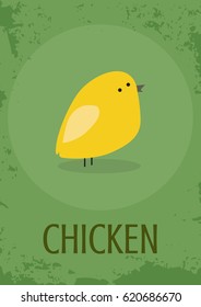 Chicken vector children card