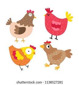 chicken vector collection design