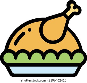 concepto de vector de pollo sobre fondo blanco. icono de ilustración aislada
