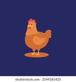 Icono de elemento de diseño de Vector de pollo