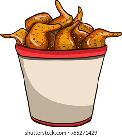 Chicken vector drawing illustration