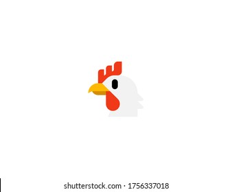 Chicken vector flat icon. Isolated chicken, hen emoji illustration 