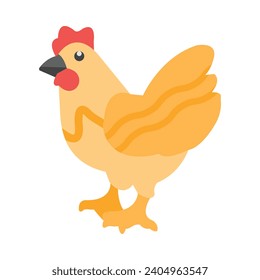 Chicken Vector Flat Icon For Personal And Commercial Use.
