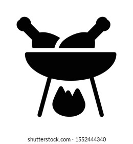 chicken vector glyph flat icon