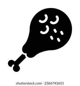 Chicken Vector Glyph Icon For Personal And Commercial Use.
