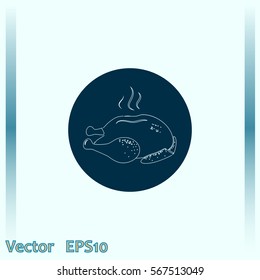Chicken vector icon