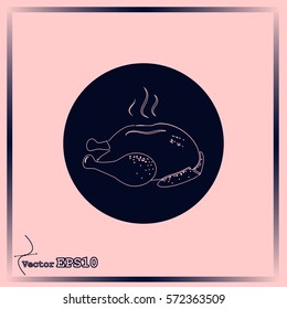 Chicken vector icon