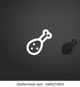 Chicken vector icon. Chicken concept stroke symbol design. Thin graphic elements vector illustration, outline pattern for your web site design, logo, UI. EPS 10.