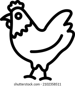 Ilustración de diseño de iconos de vectores de pollo