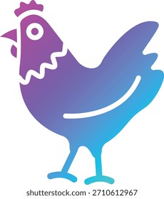 Ilustración de diseño de icono de Vector de pollo
