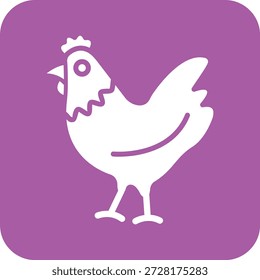 Ilustración de diseño de icono de Vector de pollo