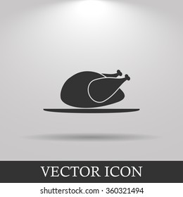 Chicken. vector icon. Flat design style eps 10
