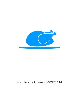 Chicken. vector icon. Flat design style eps 10