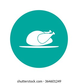 Chicken. vector icon. Flat design style eps 10