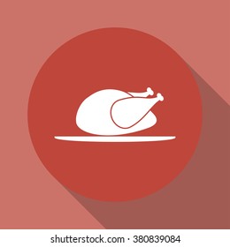 Chicken. vector icon. Flat design style eps 10