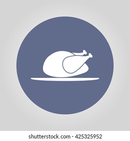 Chicken. vector icon. Flat design style eps 10