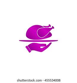 Chicken. vector icon. Flat design style eps 10