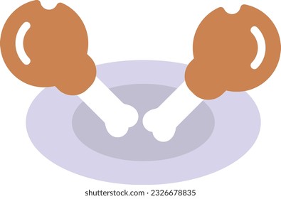 Chicken Vector Icon Flat Style