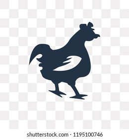 Chicken vector icon isolated on transparent background, Chicken transparency concept can be used web and mobile