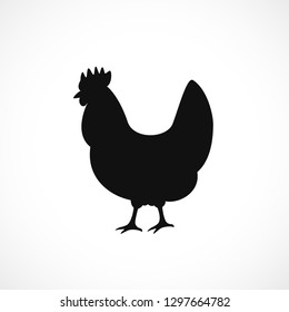 Chicken vector icon isolated on white background