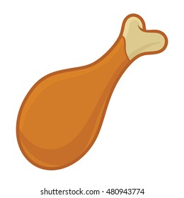 Chicken .vector icon chicken leg meat icon