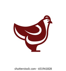 Chicken vector icon linear flat style isolated on background for infographic, website or app