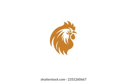 chicken vector icon logo black design simple flat style template on white background