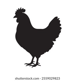 chicken vector icon on white background