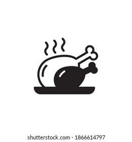 Chicken Vector Icon Style Illustration. EPS 10 File