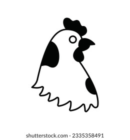 Icono del vector de pollo que puede modificar o editar fácilmente

