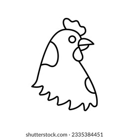 Chicken Vector icon which can easily modify or edit

