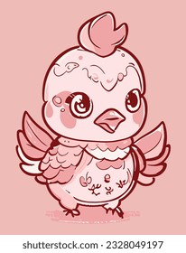 Chicken vector illustration for children, nice animal, eps 10;Chicken vector illustration for children, nice animal, eps 10