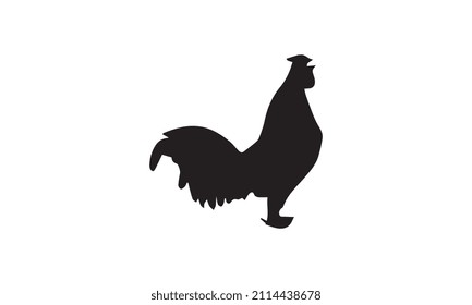 diseño de ilustración de vector de pollo en blanco y negro