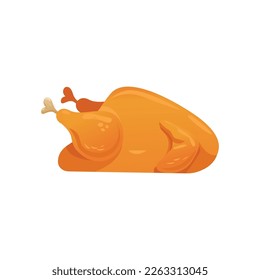 Chicken vector illustration, fried chicken flat icon, food vector