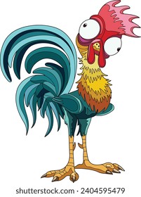 Chicken Vector illustration. Hey Hey Chicken From Cartoon Moana. Animal Vector Illustration.	
